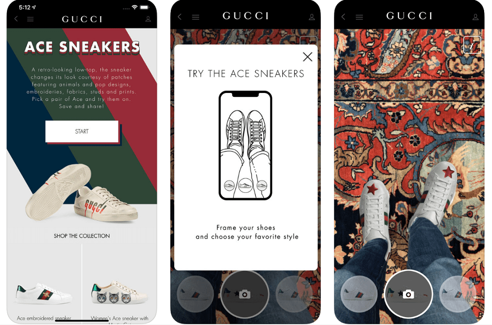 Arにより試着が可能 グッチ Gucci 公式アプリ Xr広告マガジン